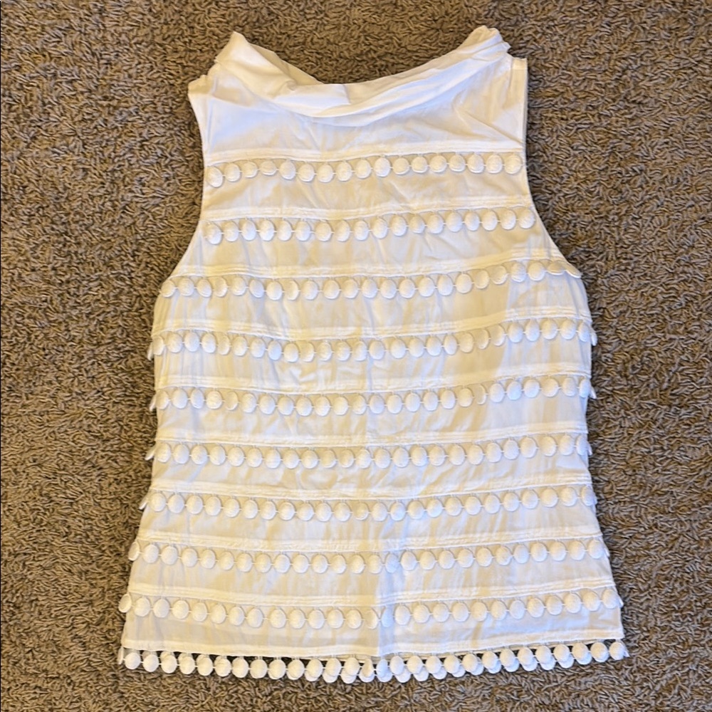 J Crew White Sleeveless Top
